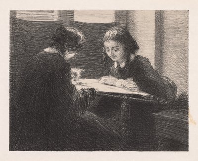 The Embroideres Les Hafciarki, 1898. autorstwa Ignace Henri Jean Fantin Latour