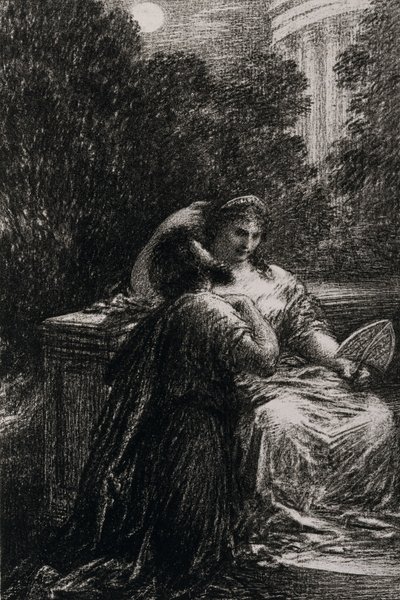 Trojanie w Kartaginie, akt III autorstwa Ignace Henri Jean Fantin Latour