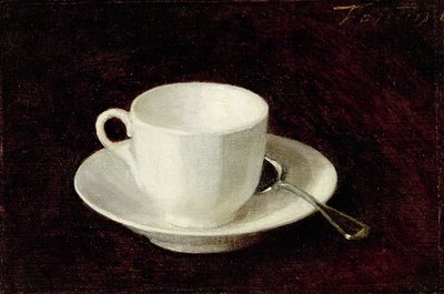 Biała filiżanka i spodek, 1864 autorstwa Ignace Henri Jean Fantin Latour