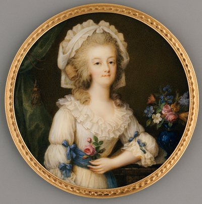 Piękna i ważna miniatura królowej Marii Antoniny, ok. 1780-85 autorstwa Ignace Jean Victor Campana