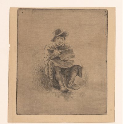 czytający człowiek autorstwa Ignace Joseph de Claussin (attributed to)