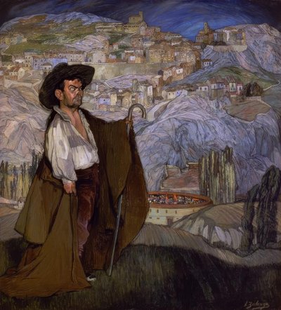 DWARD GREGORIO „EL BOTORO” W SEPULWEDZIE – 1908 autorstwa Ignacio Zuloaga y Zabaleta