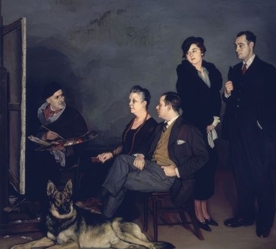 MALARZ I JEGO RODZINA - 1937 - OLEO / CANVAS autorstwa Ignacio Zuloaga y Zabaleta