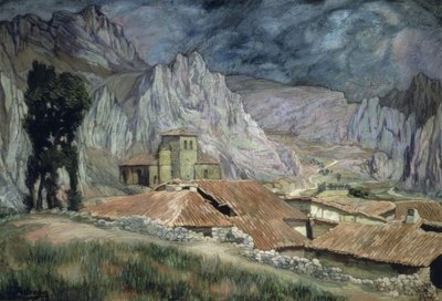 PANCORBO KRAJOBRAZ - 1917 - O / L - 90X130 CM autorstwa Ignacio Zuloaga y Zabaleta