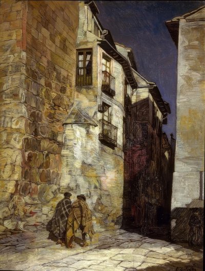 SEGOVIA NOCĄ - OKOŁO 1930 - O / L - 94X74 CM autorstwa Ignacio Zuloaga y Zabaleta
