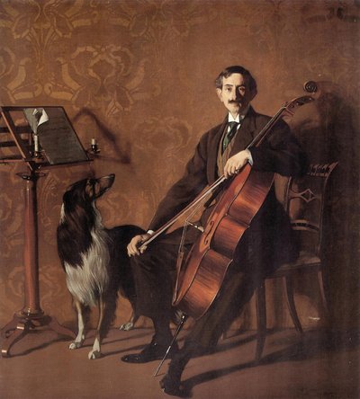 Portret wiolonczelisty Johna de Azurmendi, autorstwa Ignacio Zuloaga y Zabaleto