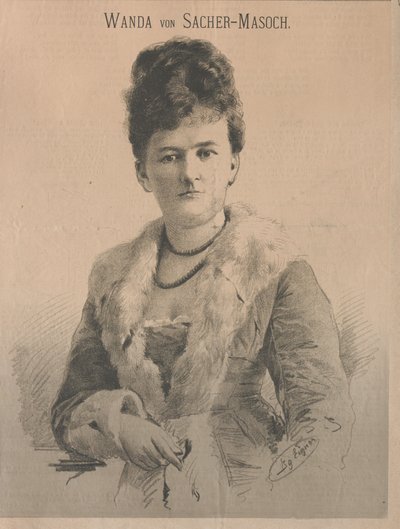 Pisarka Wanda von Sacher-Masoch, z domu Angelika Aurora Rumelin, 1879. autorstwa Ignaz Eigner