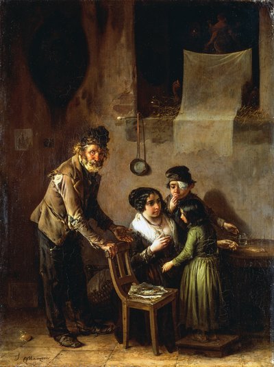 Grupa rodzinna – Ignazio Manzoni (1799-1888), olej na płótnie autorstwa Ignazio Manzoni