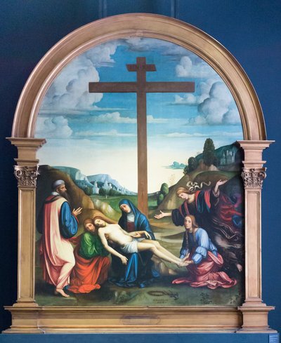 Opłakiwanie Chrystusa, ok. 1510-15 (olej na drewnie) autorstwa Il (1450-1517) Francia