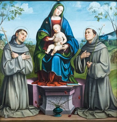 Madonna z Dzieciątkiem ze św. Franciszkiem z Asyżu i św. Antonim z Padwy autorstwa Il (1450 1517) Francia