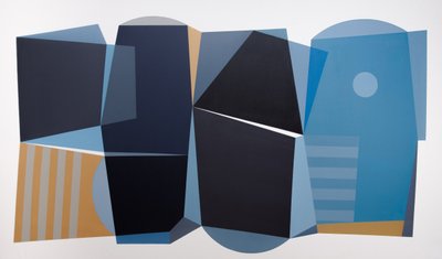 Niebieska geometryczna harmonia autorstwa Ildefonso Martín