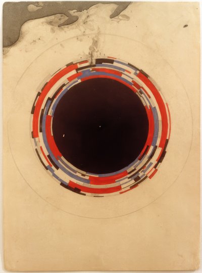 Szkic obrazu suprematystycznego na porcelanę autorstwa Ilja Grigorjewitsch  Tschaschnik