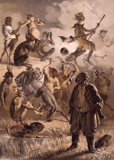 Ilustracja do bajki Zaginiony list z wieczorów na farmie koło Dikanki Nikołaja Gogola, autorstwa Illarion Mikhailovich Pryanishnikov