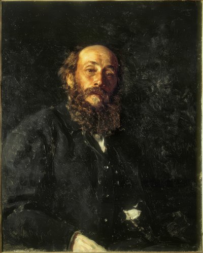 Portret malarza Nikołaja Gay autorstwa Ilya Efimovich Repin
