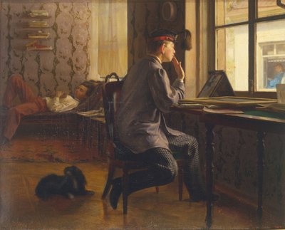 Przygotowanie do egzaminu, 1864 autorstwa Ilya Efimovich Repin