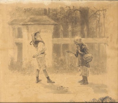 Dziewczyna błagająca, 1889 autorstwa Ilya Efimovich Repin