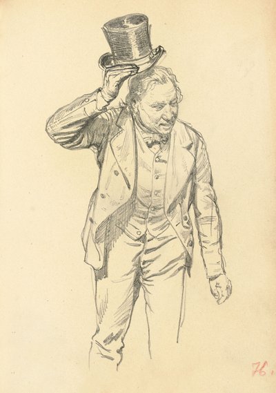 Człowiek przechylający kapelusz, c. 1872-1875 autorstwa Ilya Efimovich Repin