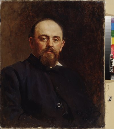 Portret Savvy Mamontova (1841-1918), założyciela pierwszej rosyjskiej prywatnej opery. Obraz Ilya Yefimovich Repin (Ilia Repin) (1844-1930), olej na płótnie autorstwa Ilya Efimovich Repin