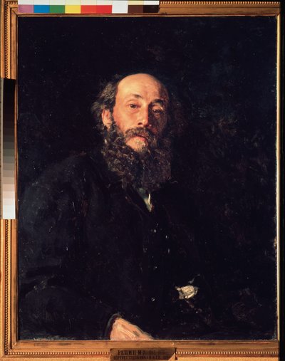 Portret artysty Nikołaja Ge (wesoły) (1831-1894). Obraz Ilyi Repina (Ilia Repin) (1844-1930), olej na płótnie autorstwa Ilya Efimovich Repin