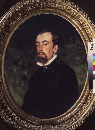 Portret artysty Wasilija Polenowa (1844-1927). Obraz Ilya Yefimovich Repin (Ilia Repin) (1844-1930), olej na płótnie autorstwa Ilya Efimovich Repin