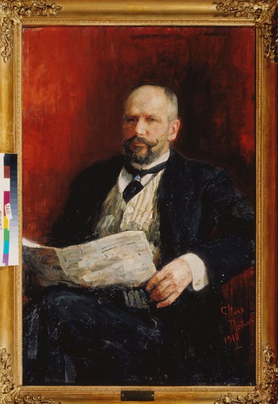 Portret premiera Piotra A. Stołypina (Piotra Stołypina) (1862-1911). Obraz Ilya Yefimovich Repin (Ilia Repin) (1844-1930), olej na płótnie autorstwa Ilya Efimovich Repin