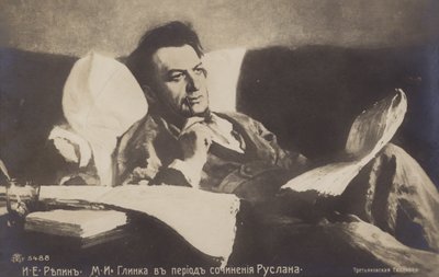 Portret rosyjskiego kompozytora Michaiła Glinki, 1887 autorstwa Ilya Efimovich Repin