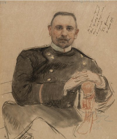 Portret Stepana Pietrowicza Kraczkowskiego 1866 1913, 1907 autorstwa Ilya Efimovich Repin