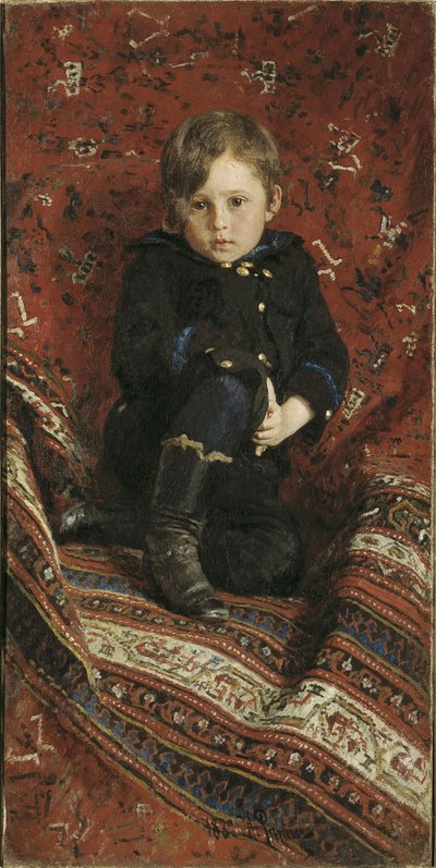 Portret Jurija Repina, syna artystów, 1882 r. autorstwa Ilya Efimovich Repin