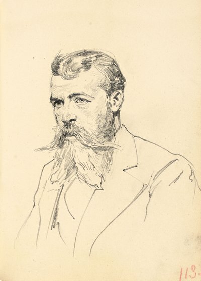 Portret mężczyzny z wąsami i brodą, ok. 1930 r. 1872-1875 autorstwa Ilya Efimovich Repin