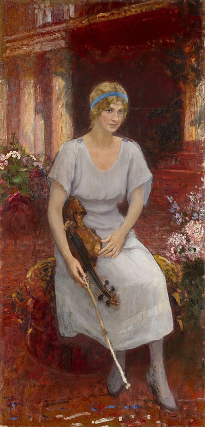 Portret skrzypaczki Cecilii Hansen 1897-1989, 1922 autorstwa Ilya Efimovich Repin