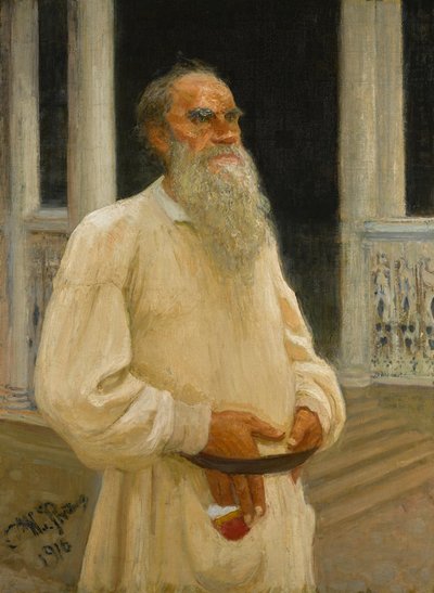 Portret autora hrabiego Lwa Nikołajewicza Tołstoja 1828-1910, 1916. autorstwa Ilya Efimovich Repin
