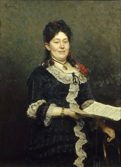 Portret śpiewaczki operowej Aleksandry Molas 1845-1929, 1883 autorstwa Ilya Efimovich Repin