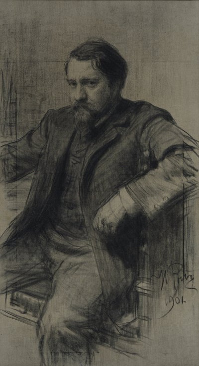 Portret malarza Walentyna Aleksandrowicza Sierow 1865-1911, 1901 autorstwa Ilya Efimovich Repin