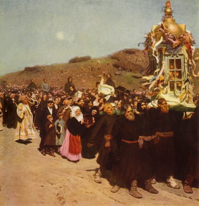 „Procesja w Guberni Kurskiej”, 1880-1883, autorstwa Ilya Efimovich Repin