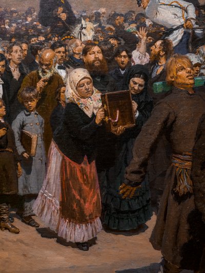 PROCES RELIGIJNY W WOJEWÓDZTWIE KURSKIM (więcej) autorstwa Ilya Efimovich Repin