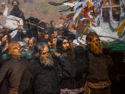 PROCES RELIGIJNY W WOJEWÓDZTWIE KURSKIM (więcej) autorstwa Ilya Efimovich Repin
