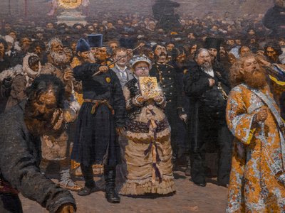PROCES RELIGIJNY W WOJEWÓDZTWIE KURSKIM (więcej) autorstwa Ilya Efimovich Repin