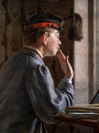 STUDENCI PRZYGOTOWUJĄCY SIĘ DO EGZAMINU (Szczegóły) autorstwa Ilya Efimovich Repin