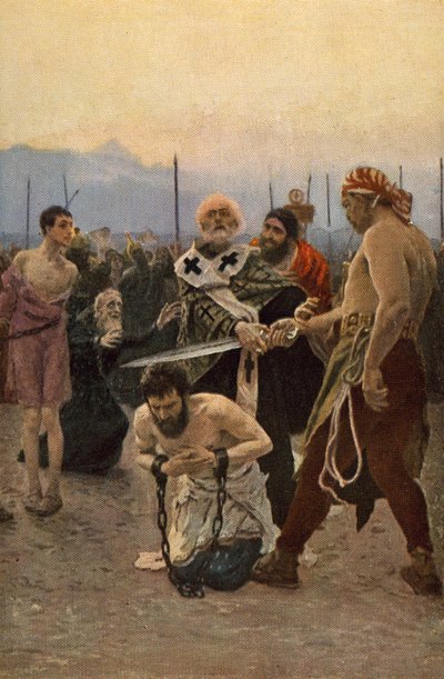 Św. Mikołaj z Myry ratuje trzech niewinnych przed śmiercią autorstwa Ilya Efimovich Repin