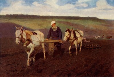 „Oracz Lew Nikołajewicz Tołstoj przy orce”, 1887, 1965. autorstwa Ilya Efimovich Repin