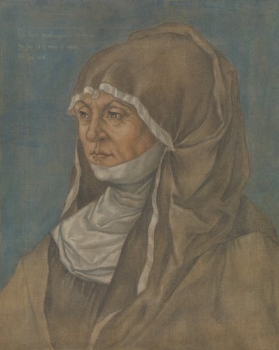 Portret kobiety, o której mówi się, że jest Caritas Pirckheimer 1467-1532. autorstwa Imitator of Albrecht Dürer