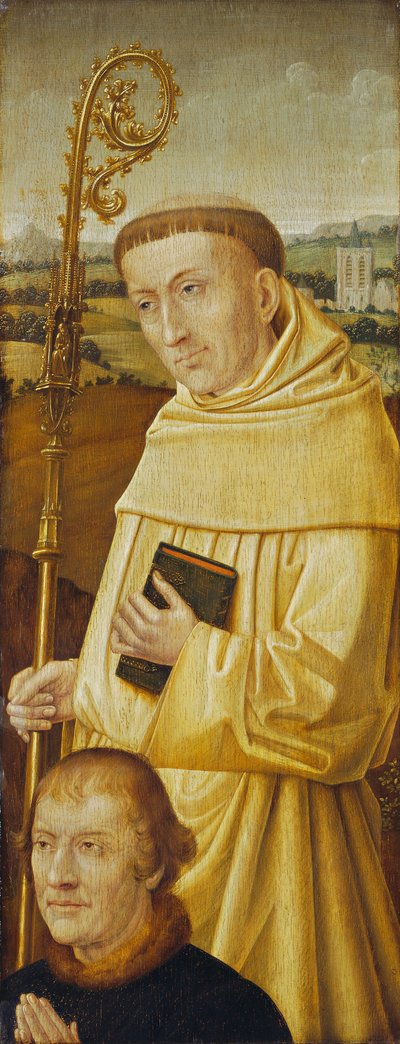Św. Bernard z Darczyńcą [awers] autorstwa Imitator of Flemish 15th Century