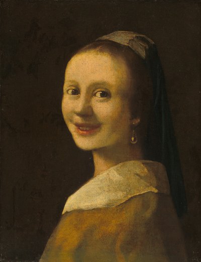 Uśmiechnięta dziewczyna autorstwa Imitator of Johannes Vermeer