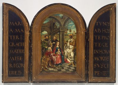 Adoracja Trzech Króli, prawdopodobnie XVII wiek. autorstwa Imitator of Netherlandish