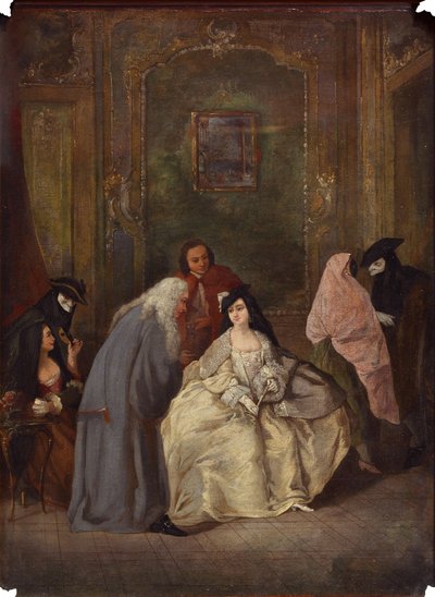 Spotkanie prokuratora i jego żony autorstwa Imitator of Pietro Longhi