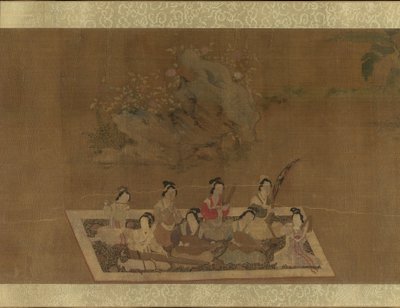 Lady Su Hui i jej wiersze puzzle, XVI wiek. autorstwa In the style of Qiu Ying