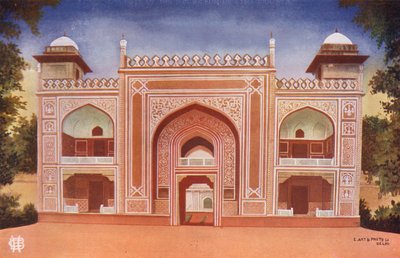 Agra: Brama mauzoleum Etmadudowli (zdjęcie kolorowe) autorstwa Indian photographer