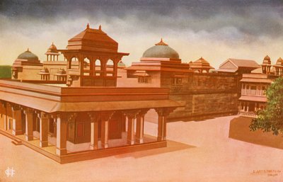 Agra: Pałace cesarzowych Jodhbai i Bibi Mariam (zdjęcie kolorowe) autorstwa Indian photographer