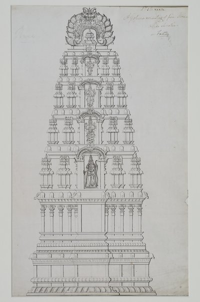 Pięciopiętrowy gopuram autorstwa Indian School