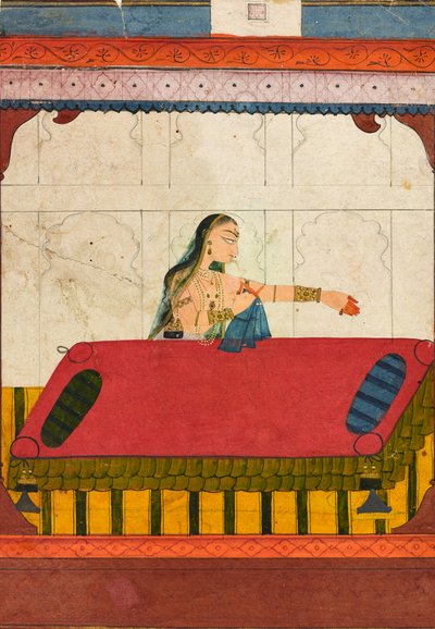 Opuszczony kochanek, fragment z Rasamanjari, ok. 1710 autorstwa Indian School